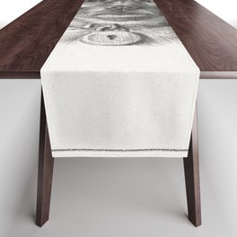 Dog Head With A Collar Table Runner