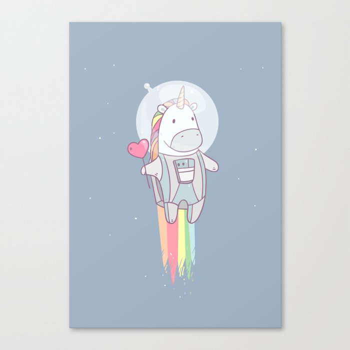 Space Unicorn! Canvas Print