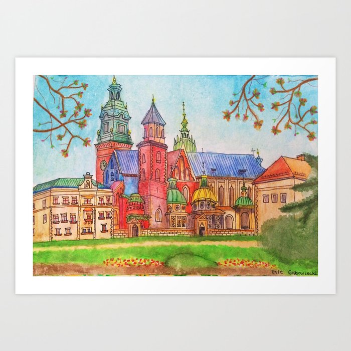 A Krawkow Castle Art Print By Evie G Society6   A Krawkow Castle Prints 