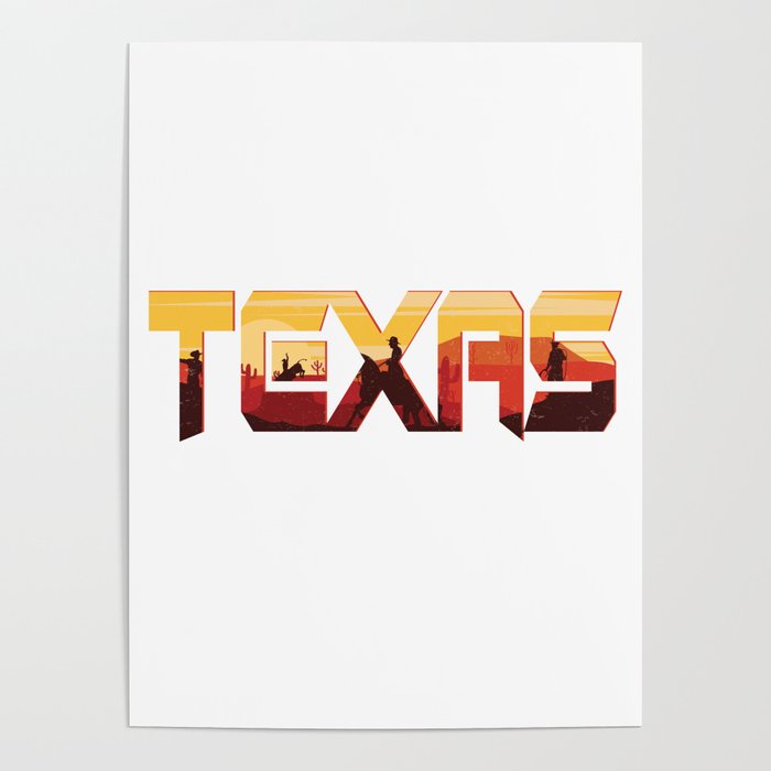 Texas Cowboy Poster