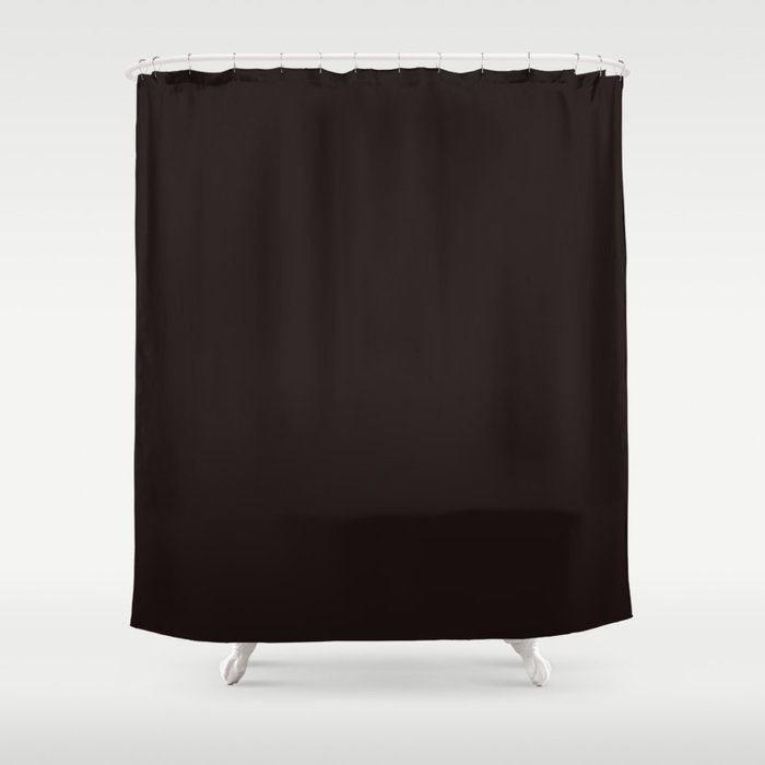 Licorice - solid color Shower Curtain