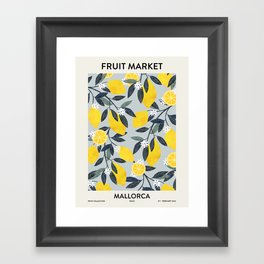 Fruit market retro Mallorca inspiration Framed Art Print