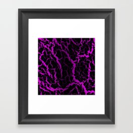 Cracked Space Lava - Pink/Purple Framed Art Print