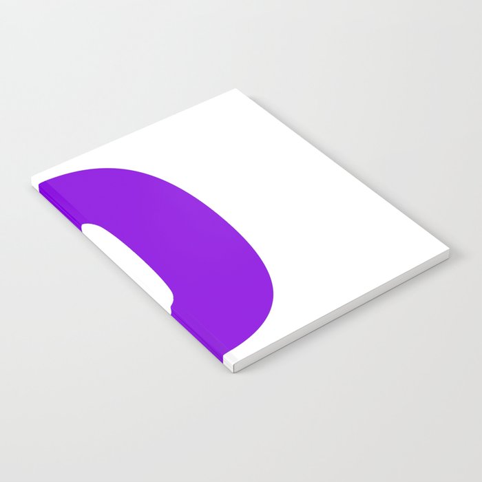 0 (Violet & White Number) Notebook