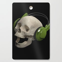 Skull is enjoying the music Cutting Board