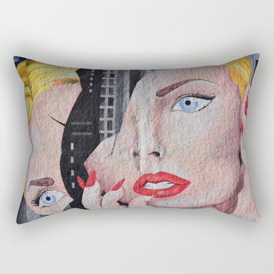 Face Woman Rectangular Pillow