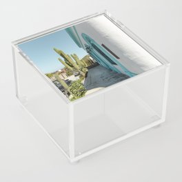 Mexico Photography - Nice White And Turquoise House Acrylic Box