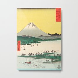 Pine Groves of Miho Metal Print | Asian, Anime, Samurai, Geisha, Painting, Japanese, Vintage, Japan, Retro, Hieroglyphs 
