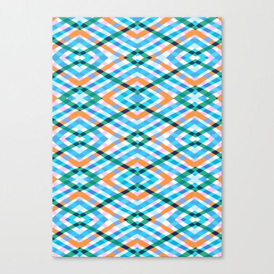 The rustic link based on tenun ikat Canvas Print