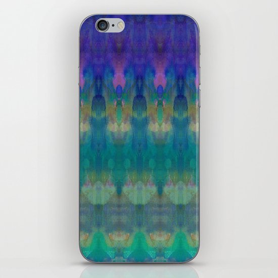 Tribal Diamonds Watercolour Blue iPhone Skin