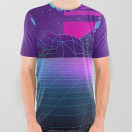 Future Sunset Vaporwave Aesthetic All Over Graphic Tee