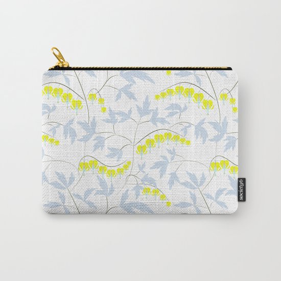 Floral pattern in yellow, blue, bright tone . Carry-All Pouch