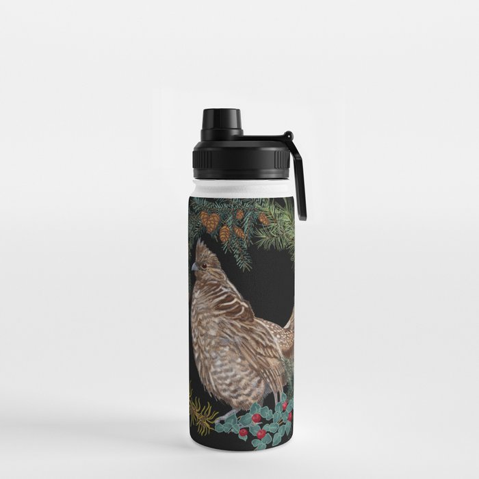 Forest Grouse "Season's Greetings" Water Bottle