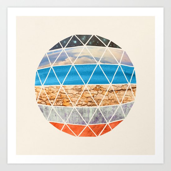 Eco Geodesic Art Print