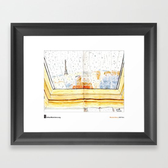 Nicolas Kern, "Pluie Velux" Framed Art Print