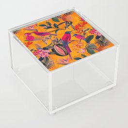 Vintage And Shabby Chic - Colorful Summer Botanical Jungle Garden Acrylic Box