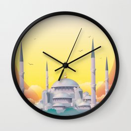 Mosque under the sun Wall Clock