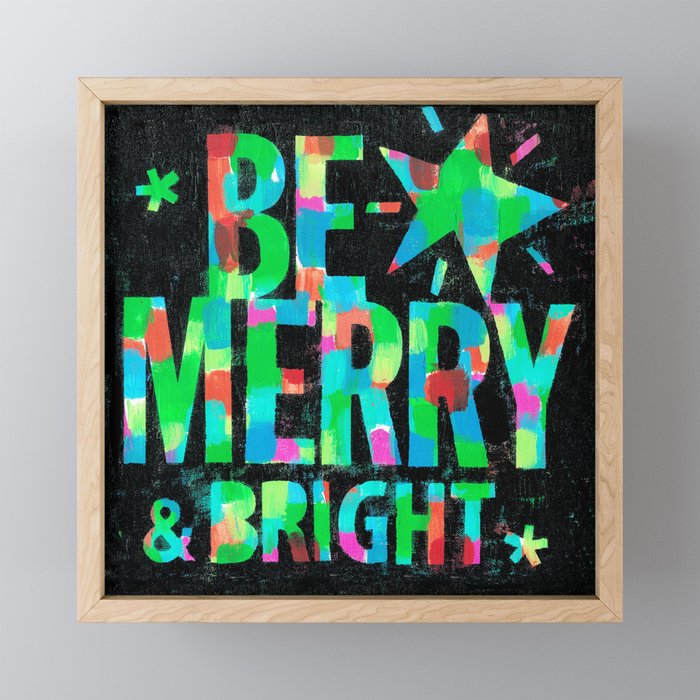Merry & Bright Framed Mini Art Print