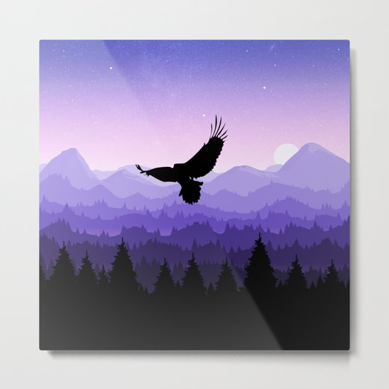 Eagle Skyline Metal Print
