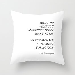 Movement for Action Throw Pillow