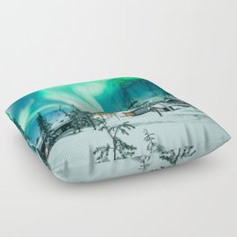 Arctic Night | Northern Lights Floor Pillow