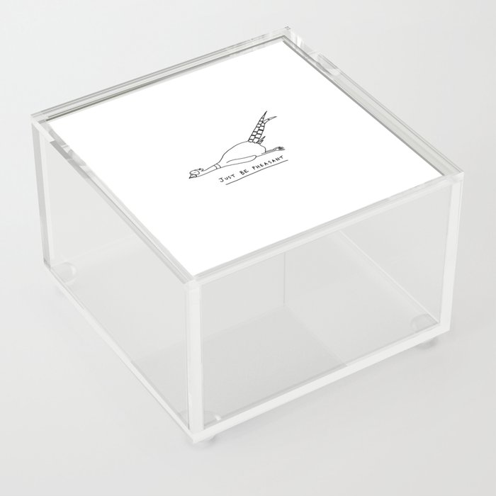 Pheasant funny design with pun Acrylic Box