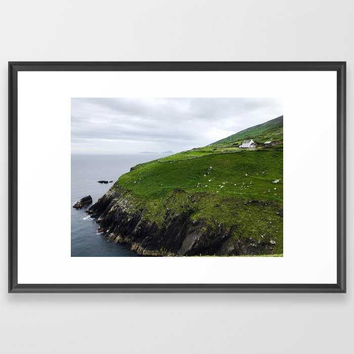 Dingle Peninsula Sea Cottage Framed Art Print