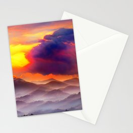 Purple Mountains Rainbow Skies Stationery Card