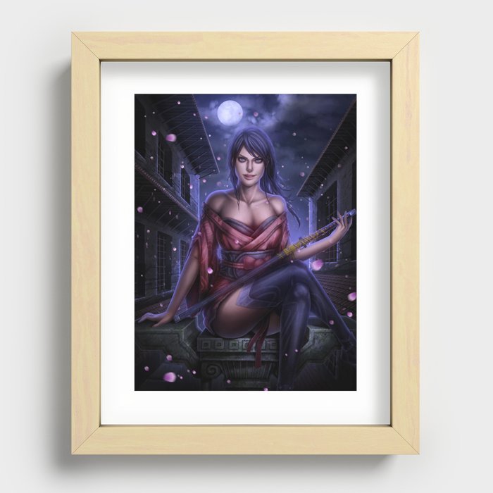 Swordswoman Recessed Framed Print