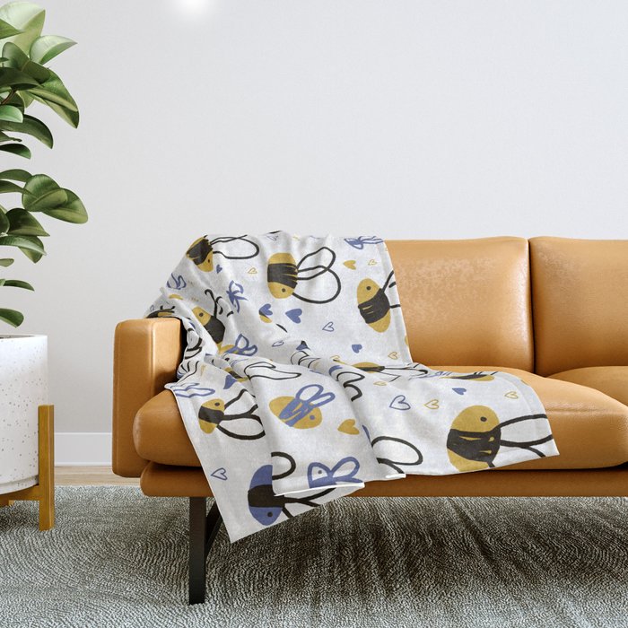 Busy Bees Throw Blanket