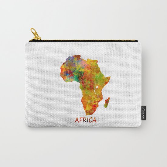Africa map colored Carry-All Pouch