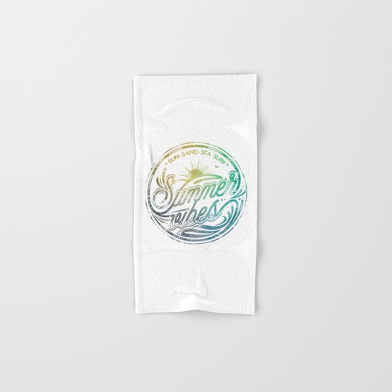 Summer vibes - typo artwork Hand & Bath Towel