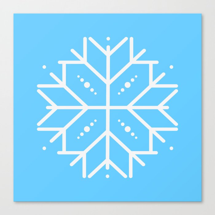 Snowflake - Blue Canvas Print
