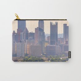 Pittsburgh Downtown Steel City Skyline Point State Park Fountain Print Carry-All Pouch