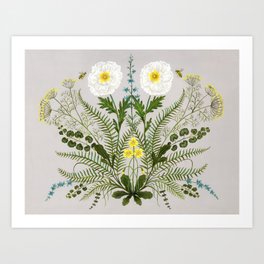 Poppy and Primrose Art Print