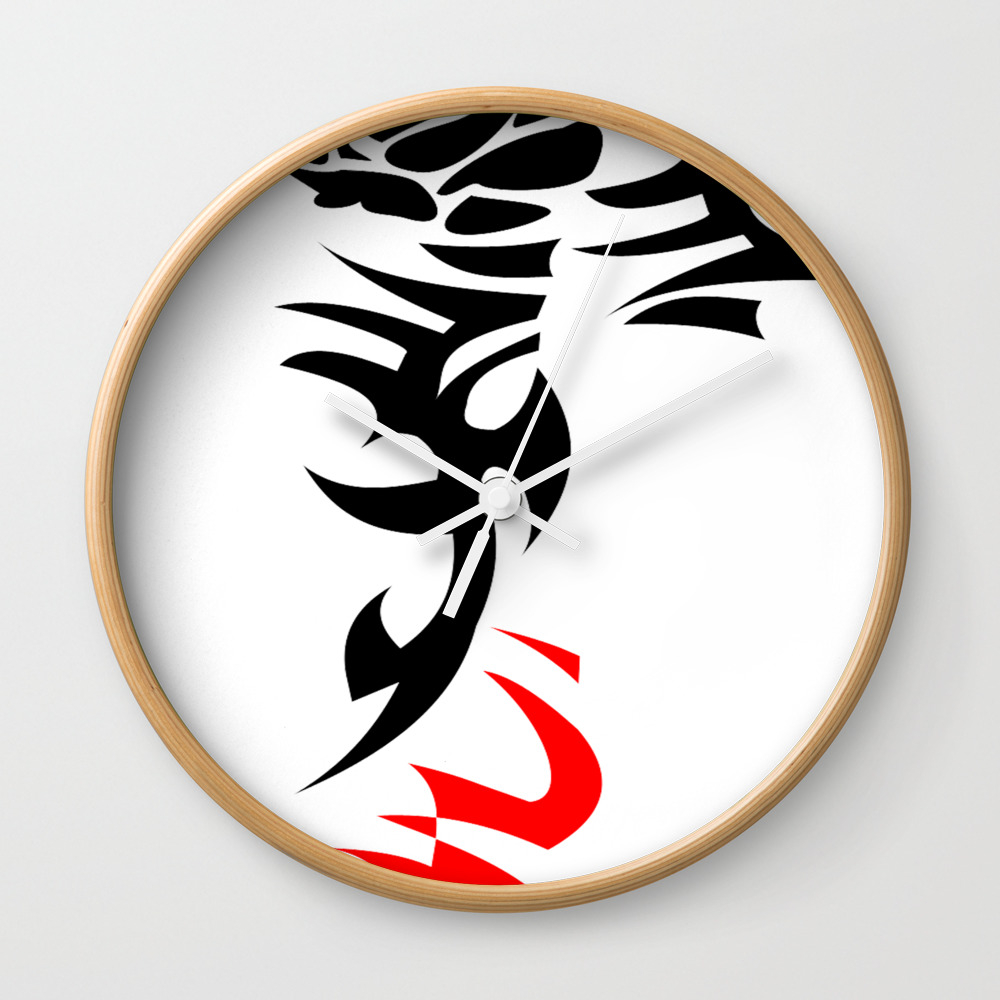 Tattoo Rose With Torns Ed Shereen Tattoo Wall Clock By Sabil Society6