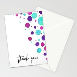 Bright Pink & Purple Dots Stationery Cards