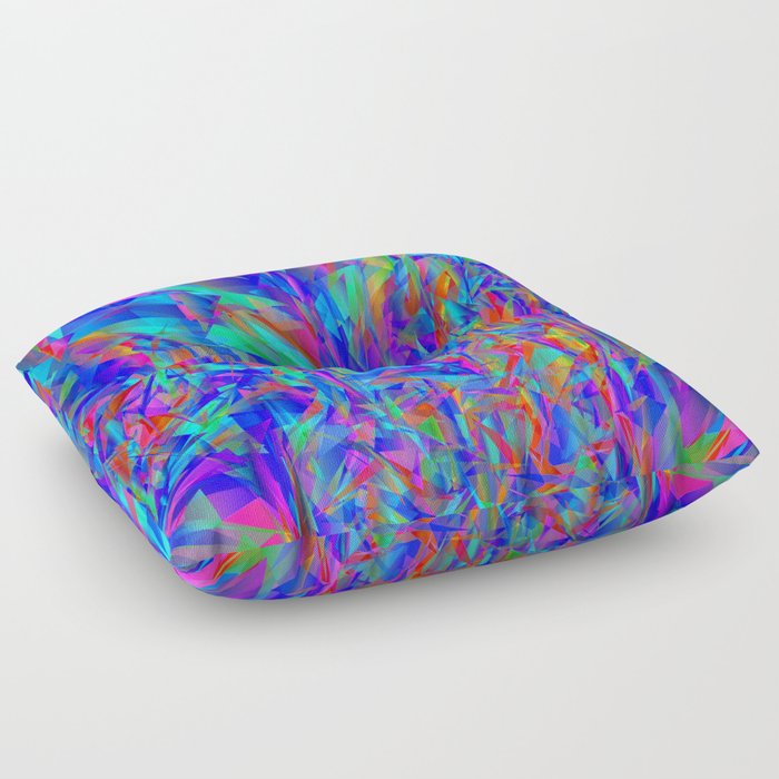 Abstract Sharp Multi Colour Background. Floor Pillow