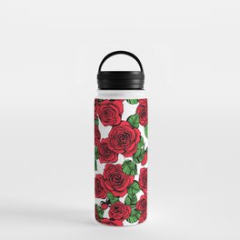 Red roses pattern Water Bottle