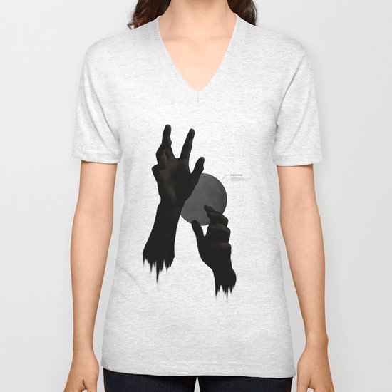 Hand's on the Moon Unisex V-Neck
