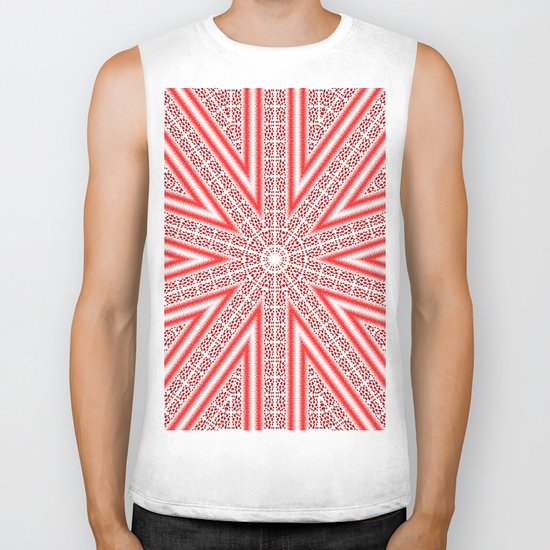 Kaleidoscope Heart Pattern Biker Tank