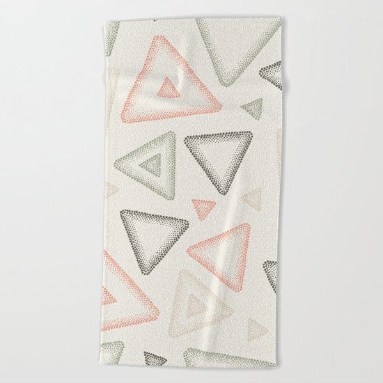 Retro Dotted Pattern 01 Beach Towel