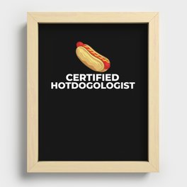 Hot Dog Chicago Style Bun Stand American Recessed Framed Print