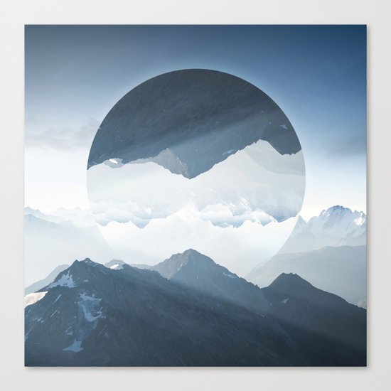 High mountain in morning time Canvas Print