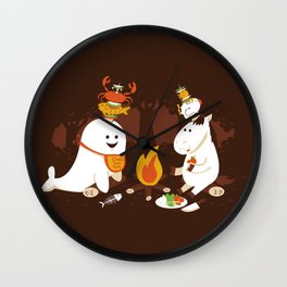 Horn Kabobs Wall Clock | Graphic Design, Funny, Illustration 