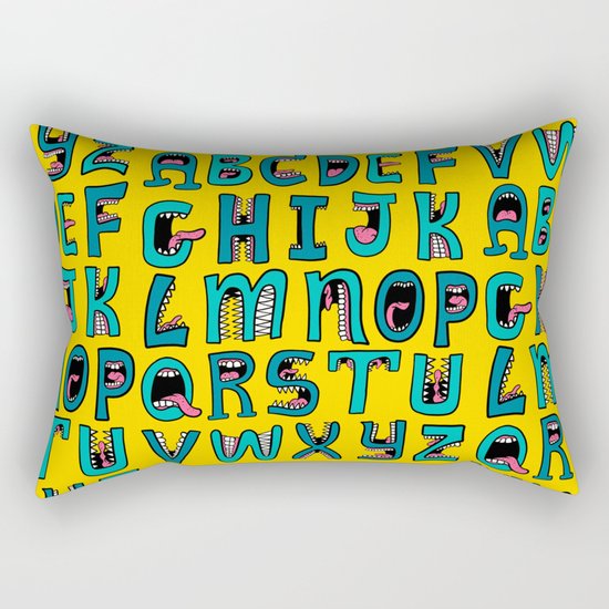 Loud Mouth Alphabet Rectangular Pillow