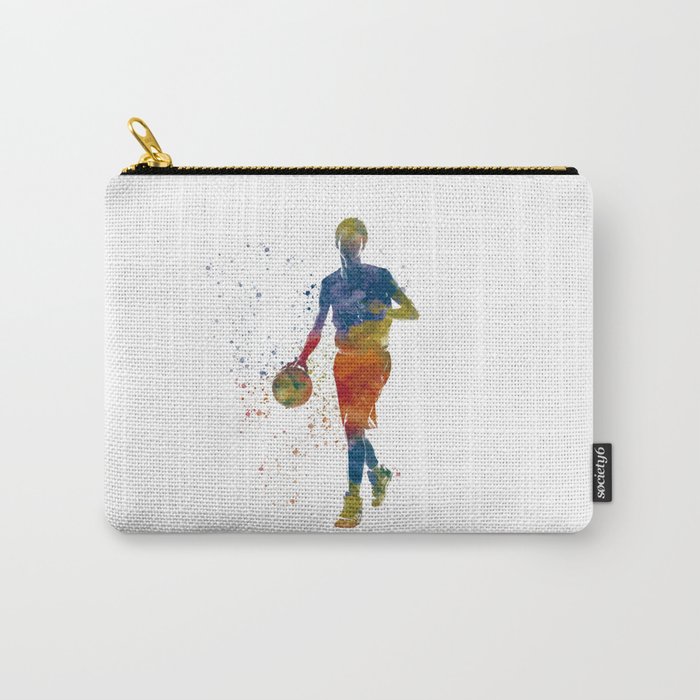 Basketball player in watercolor Carry-All Pouch