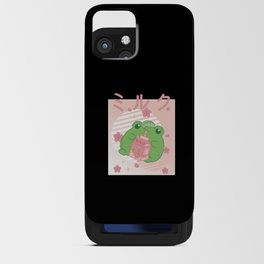 Cottagecore Aesthetic Frog Kawaii Strawberry Milk iPhone Card Case