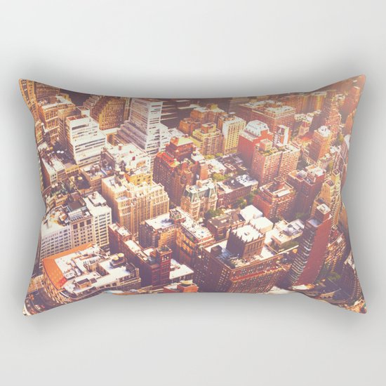 New York City Skyline Summer Rectangular Pillow