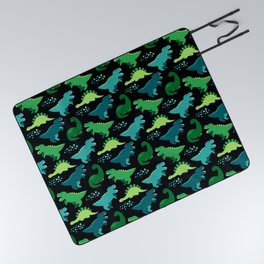 Cute Green Dinosaurs Pattern  Picnic Blanket